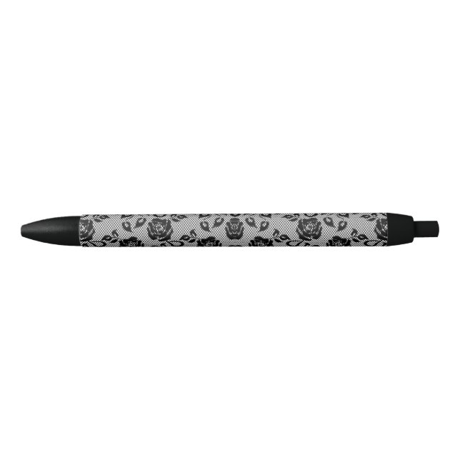 Lace Fishnet Pen mit Rose Kugelschreiber (Vorderseite)