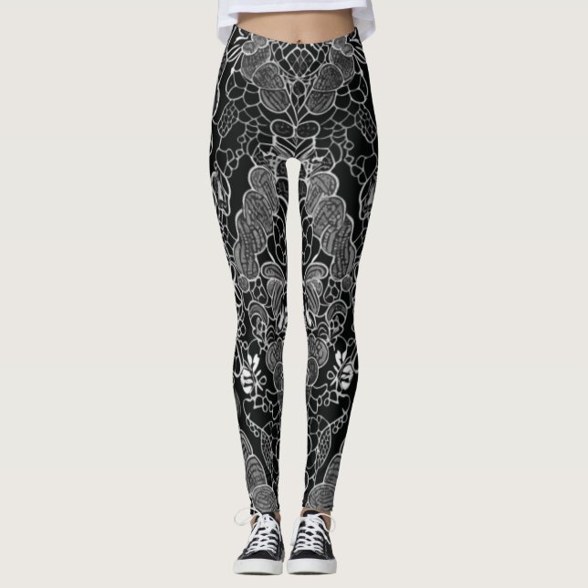 Lace Floral Harmony Leggings (Vorderseite)