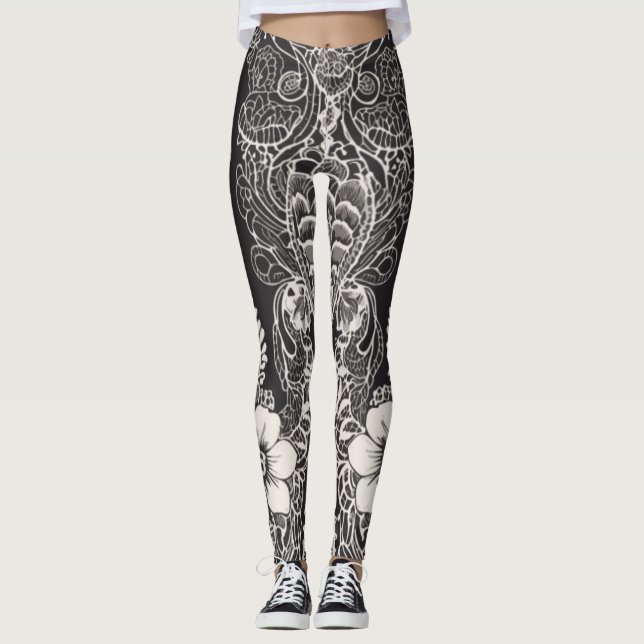 Lace Floral Harmony Leggings (Vorderseite)