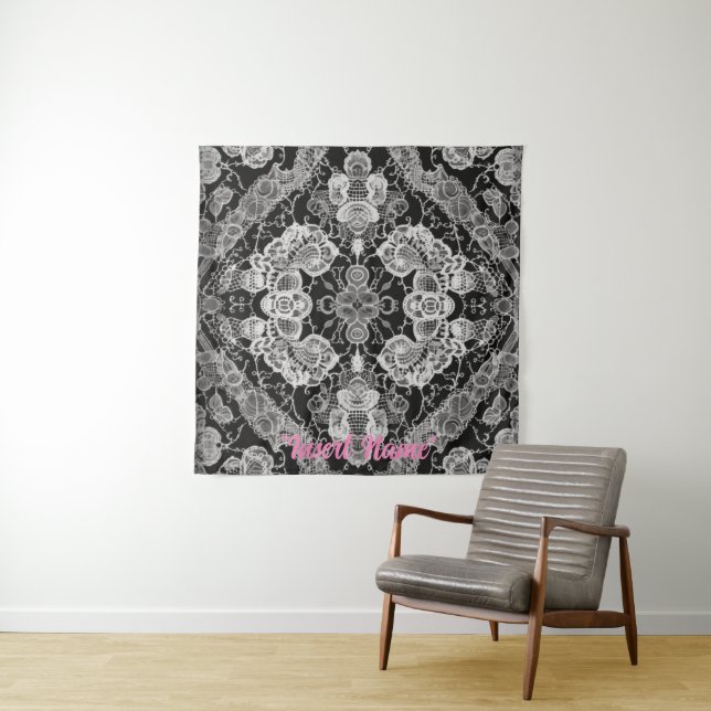 Lace Floral Harmony Wandteppich (Beispiel (Horizontal))