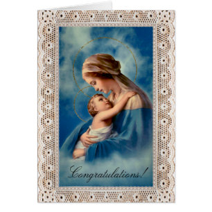 Lace Frame Roman Catholique Félicitations Nouveau 