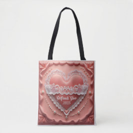 Lace Heart Suede Tasche