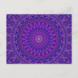 Lace Mandala in Purple and Blue Postkarte