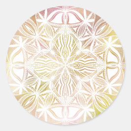 Lace Mandala Runder Aufkleber