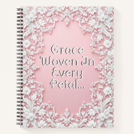 Lace Petals in Bloom Notizbuch