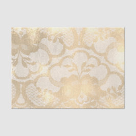 Lace Sepia Imitats Gold Floral Girly Glam Lux Seidenpapier