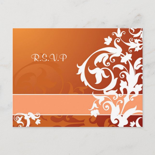 Lace Wedding RSVP Karte (Vorderseite)