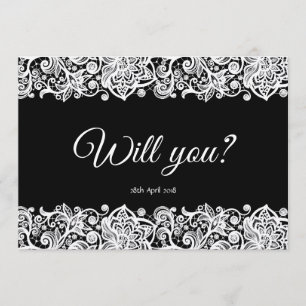 Lace Werden Sie meine Bridesmaid-Karte Einladung