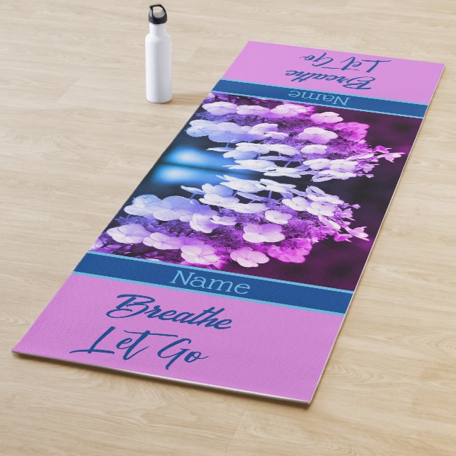 Lacecap Hydrangea Blume Personalisiert Yogamatte (Beispiel)