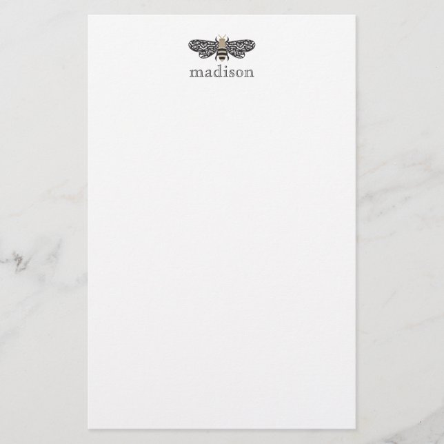 Lacewing Bee Personalisiert Stationery (Vorderseite)