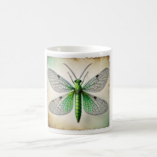 Lacewing Dorsal View 031124IREF238 - Watercolor Kaffeetasse (Mittel)