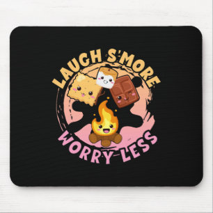 Lach öfter, sorge dich weniger Wochenend-Clamping- Mousepad