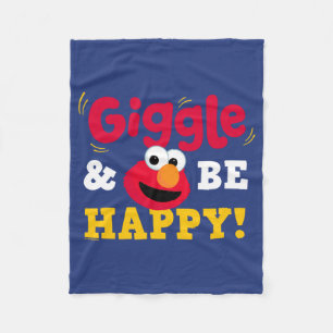 Lach und sei glücklich Elmo Fleecedecke