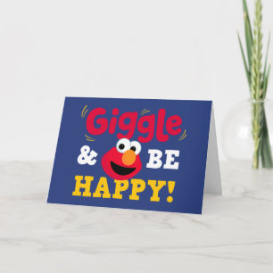 Lach und sei glücklich Elmo Geburtstag Karte