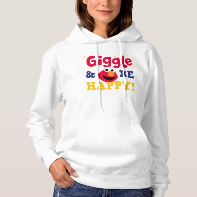 Lach und sei glücklich Elmo Hoodie (Vorderseite)