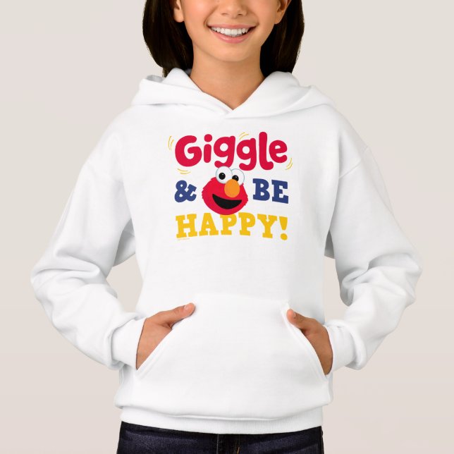 Lach und sei glücklich Elmo Hoodie (Vorderseite)