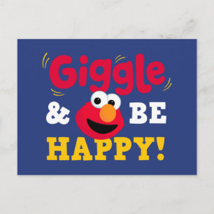 Lach und sei glücklich Elmo Postkarte