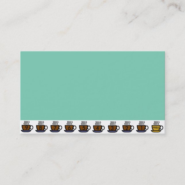 L'achat 9 de café obtiennent le 10ème carte de (Devant)