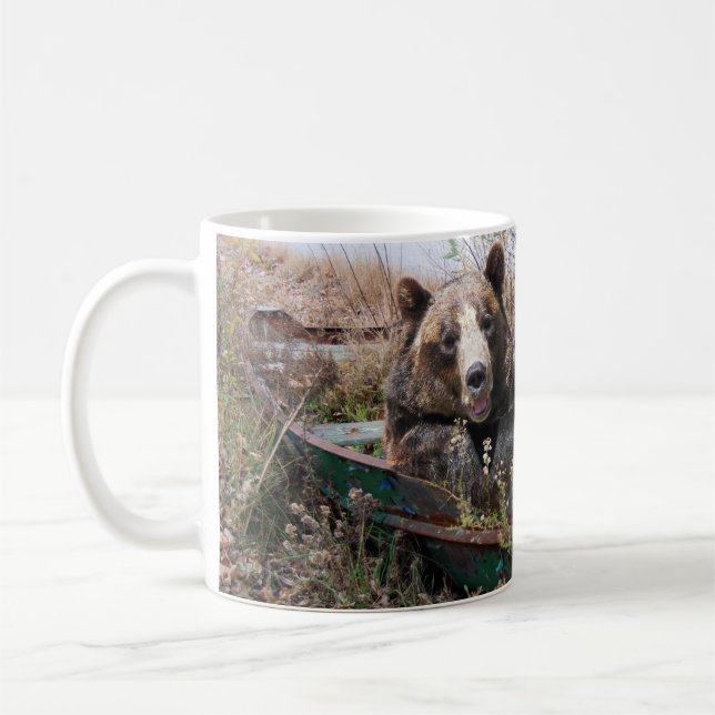 Lächelbär im Ruderboot Kaffeetasse (Links)