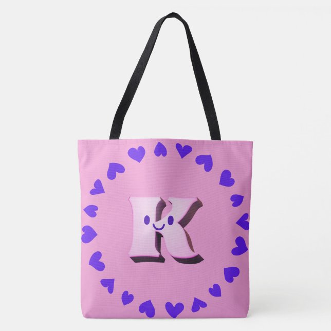 Lächelbrief K mit Schultertasche Tasche (Vorderseite)