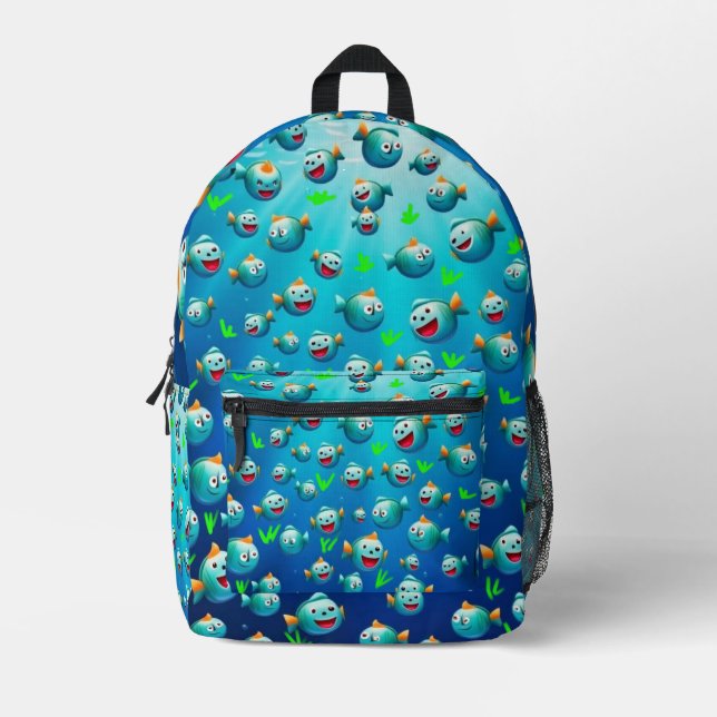 Lächelfisch Bedruckter Rucksack (Vorderseite)