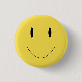 Lächelgelbes Niedliches Gesicht 001 Button
