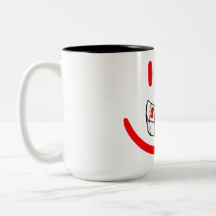Lächelgesicht Zweifarbige Tasse