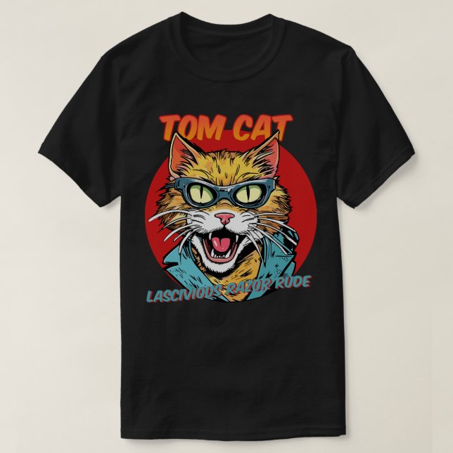 Lächellose Katze T-Shirt (Design vorne)
