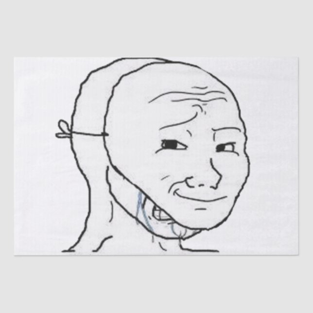 Lächelmaske Seidenpapier (Vorderseite)