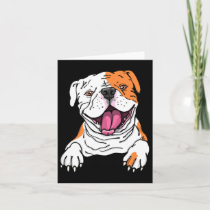 Lächeln American Bulldog English Puppy Dog Lover Karte