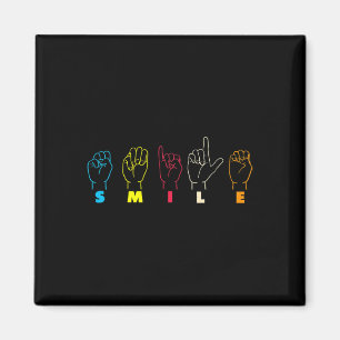 Lächeln ASL Alphabet American Sing Language ASL Te Magnet