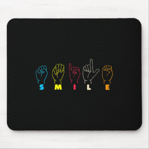 Lächeln ASL Alphabet American Sing Language ASL Te Mousepad