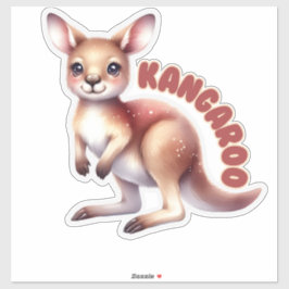 Lächeln Baby Kangaroo - Kinderzimmer Aufkleber