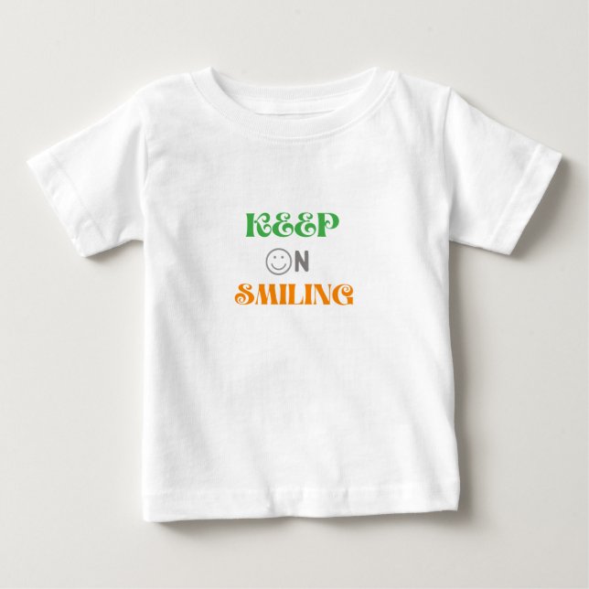 Lächeln behalten baby t-shirt (Vorderseite)