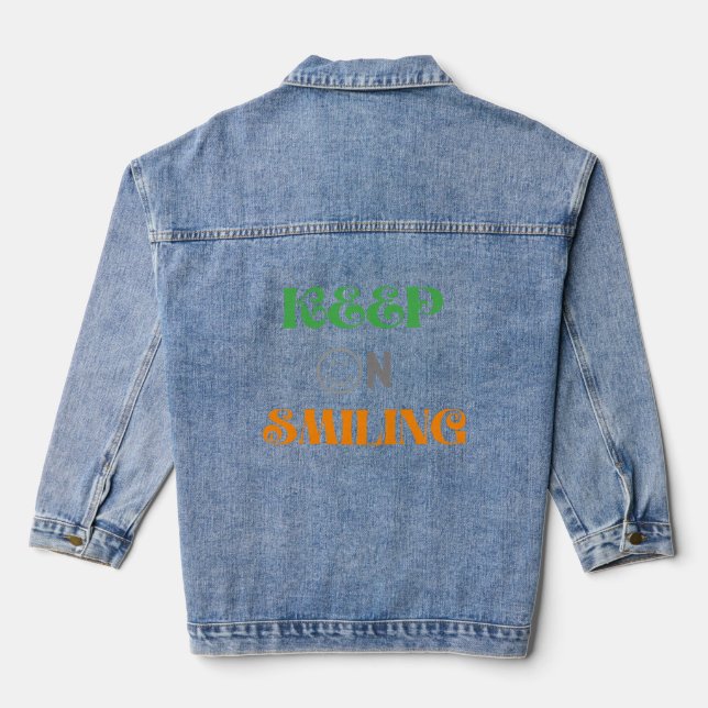 Lächeln behalten jeansjacke (Rückseite)