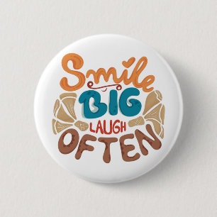 Lächeln Big Lgh oft werfen Kissen Button