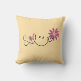 Lächeln Blume Kissen - Positives Vibes Zuhause Ges