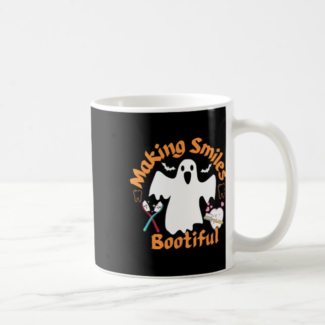 Lächeln bootiful Funny Ghost Dentist Hallowe Kaffeetasse (Rechts)
