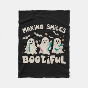 Lächeln Bootischer Halloween Funny Ghost Dentist D Fleecedecke