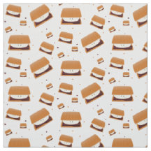 Lächeln Brown White Illustriert S'more Muster