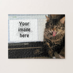 Lächeln Cat Meme your Image auf Computer