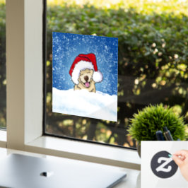 Lächeln Chow Weihnachtsfenster klammern Fensteraufkleber