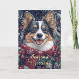 Lächeln Collie Dog Weihnachtskarte Karte