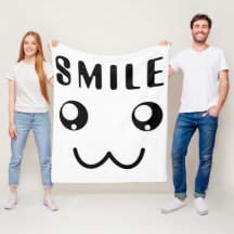 "Lächeln" Cooles Motivierend Fleece Blanket
