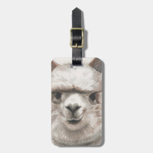 Lächeln der Alpaca Gepäckmarke Llama Bag ID Gepäckanhänger