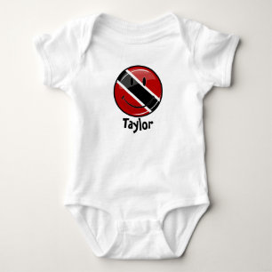 Lächeln der Flagge von Trinidad und Tobago Baby Strampler