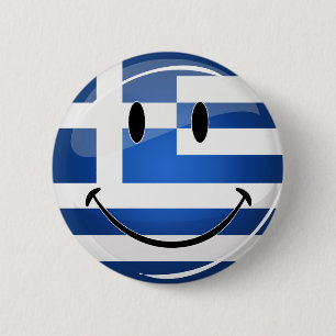 Lächeln der griechischen Flagge Button
