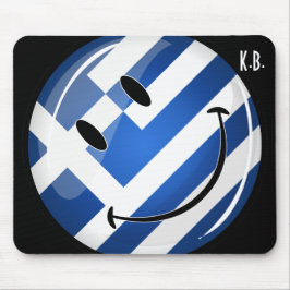 Lächeln der griechischen Flagge Mousepad