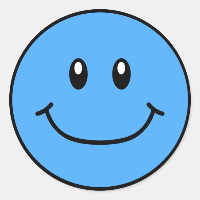 Lächeln der Sticker Blue 0001 (Vorderseite)
