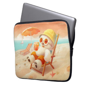 Lächeln Dog - Strandmodus eingeschaltet Laptopschutzhülle